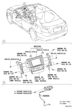 Radio Knob 90010-23014 for Toyota Camry