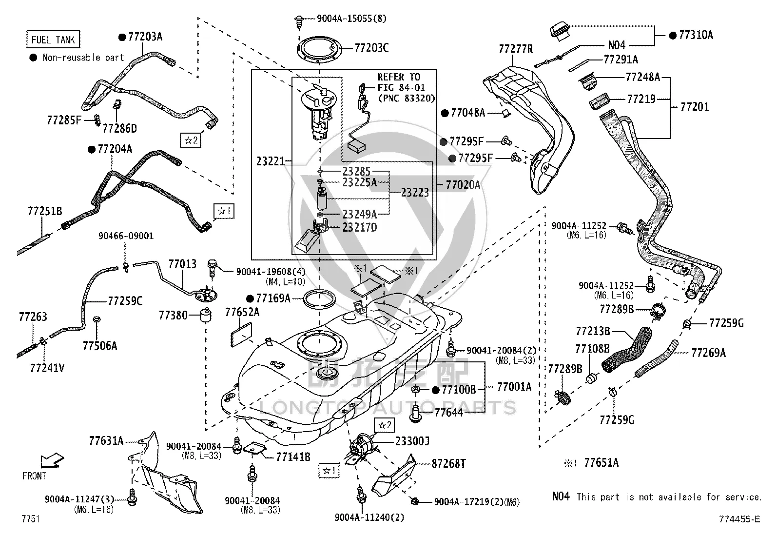 Bolt 90041-19608 for Toyota AGYA