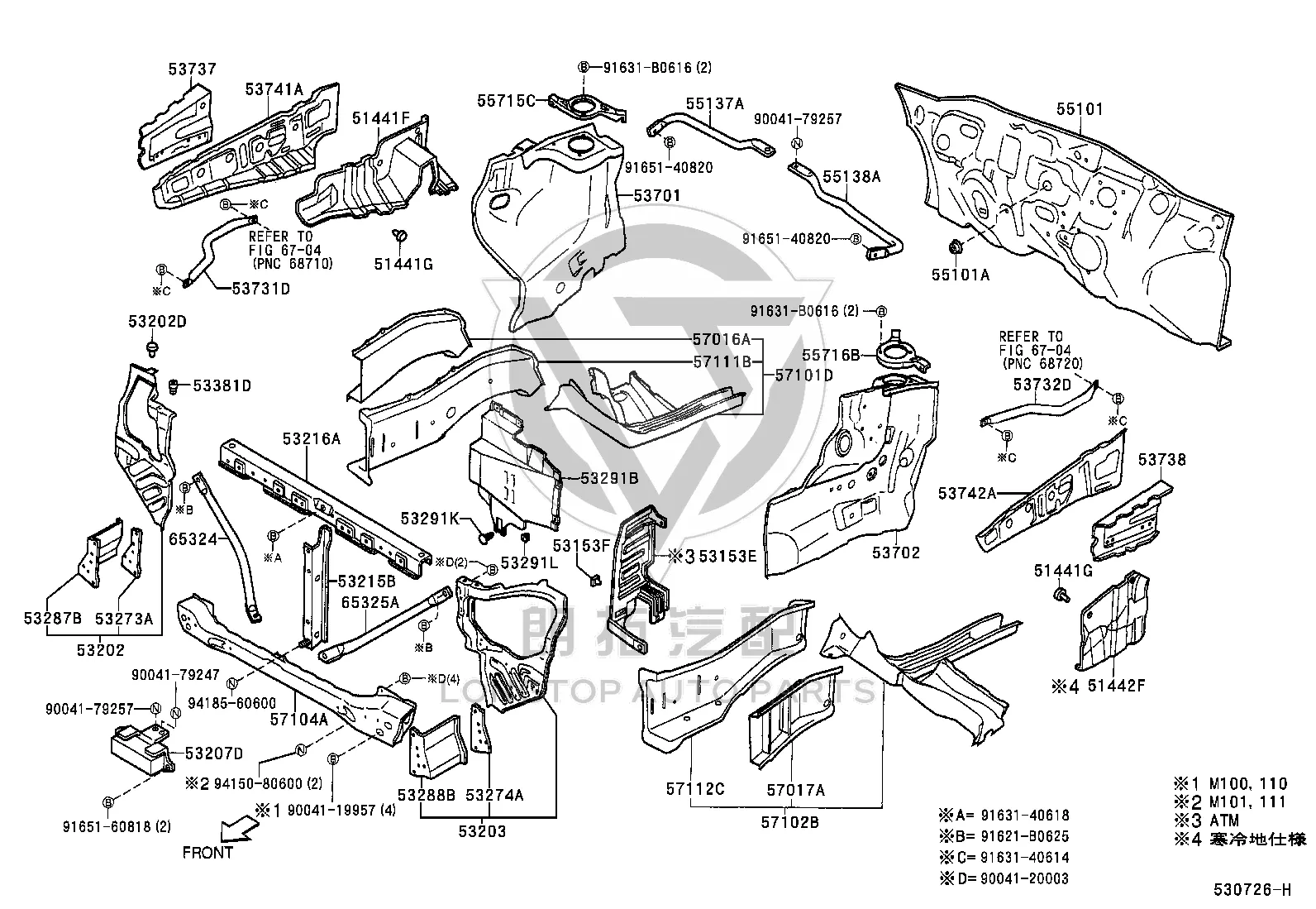 Bolt 90041-20003 for Toyota Duet & Cami