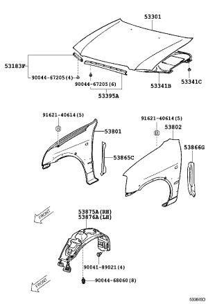 Clip 90044-67205 for Toyota Cami