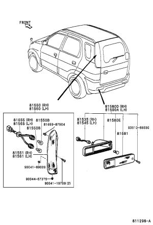 Clip 90044-67375 for Toyota Cami