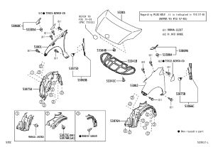 Snap fastener 90044-68280 for Toyota AGYA