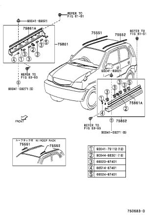 Clip 90044-68301 for Toyota Cami