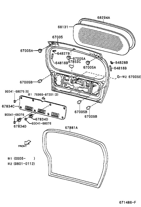 Tailgate Bumper Stop Cushion 90045-41138 for Toyota Duet