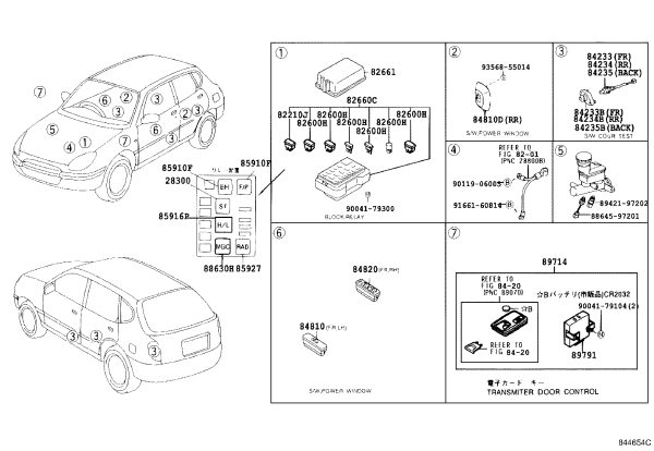 Headlamp relay 90049-87016 for Toyota Duet