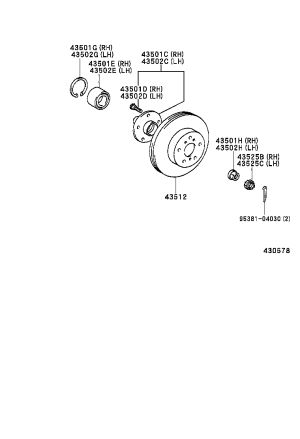 Front Right Wheel Bearing 90080-36087 for Toyota Avensis