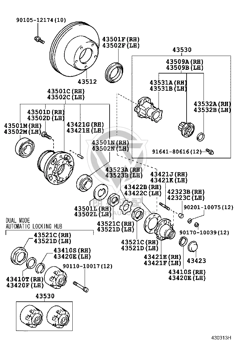 Front Wheel Oil Seal 90311-70011 for Toyota Land Cruiser