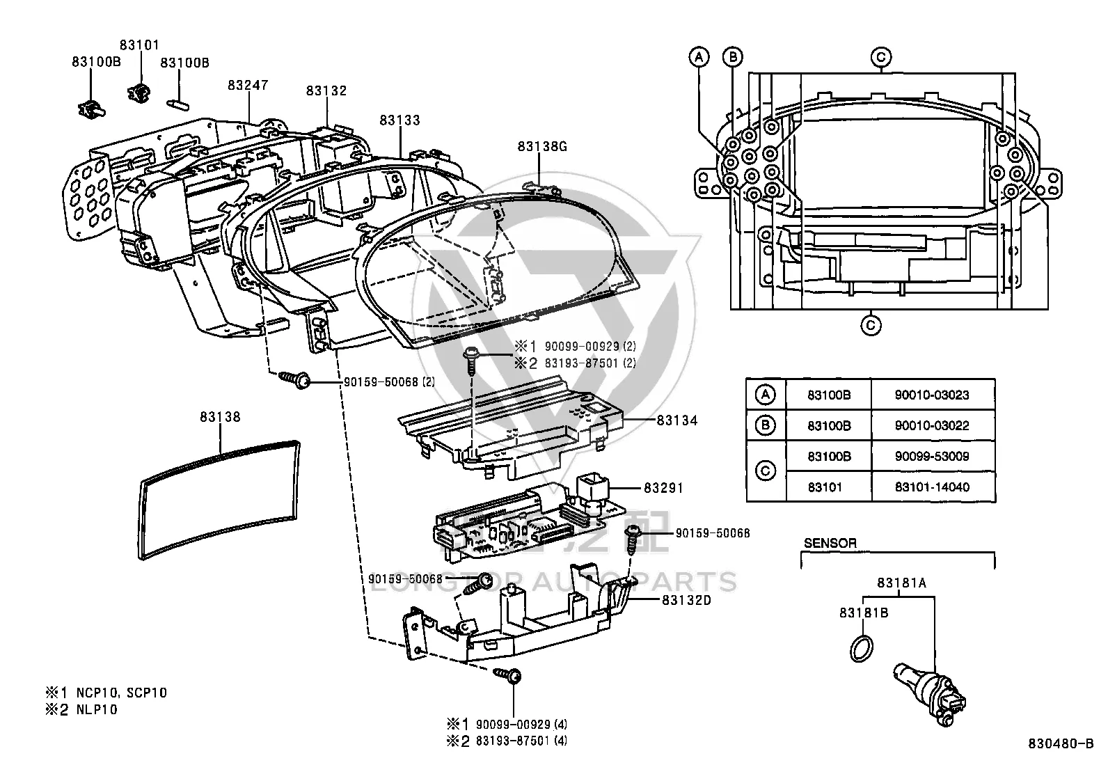 Bolt 90099-00929 for Toyota CELICA