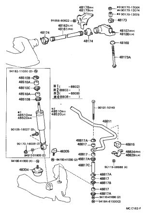 Bolt 90101-12159 for Toyota T100
