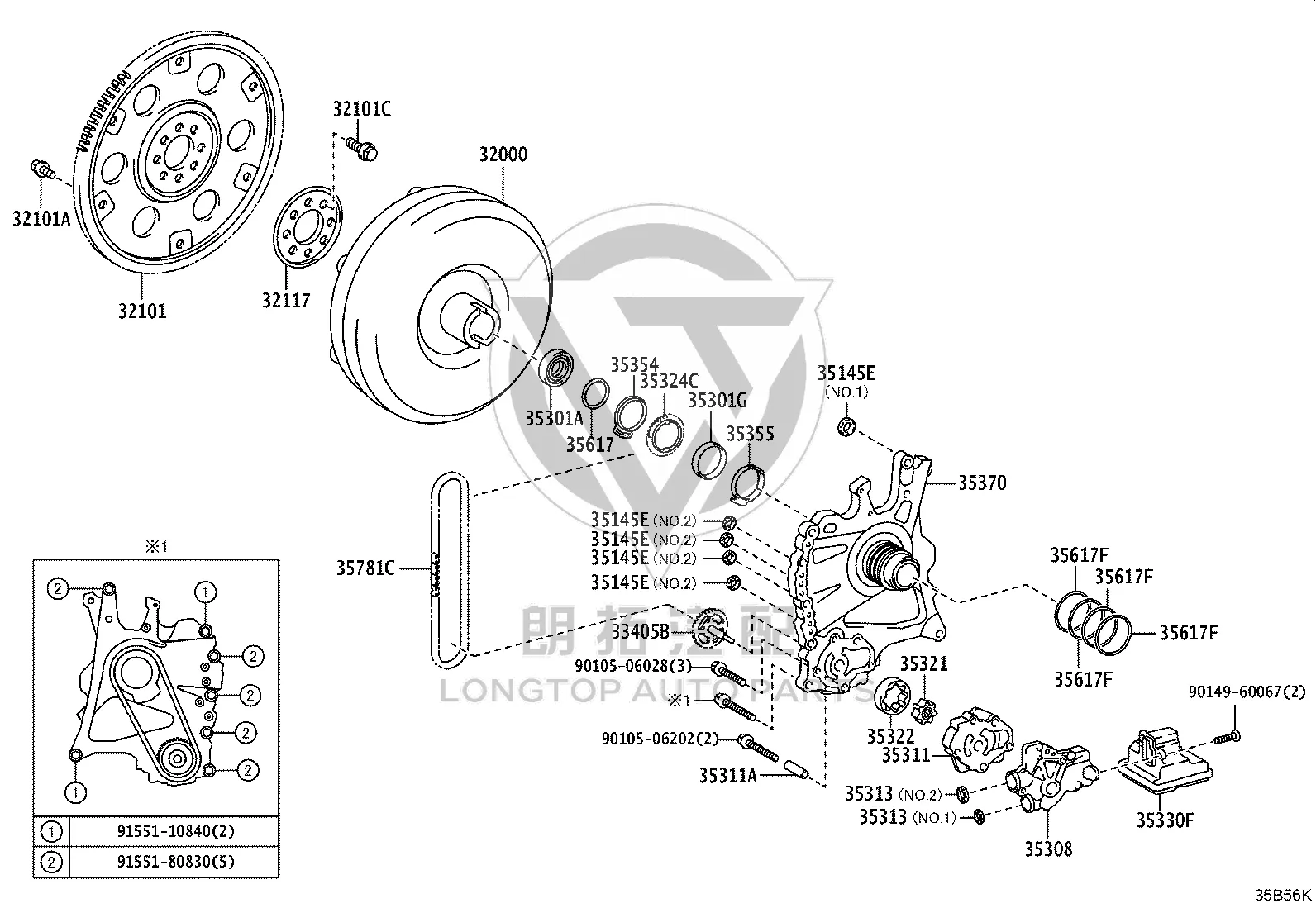 Oil Strainer Gasket 90105-06028 for Toyota Alphard