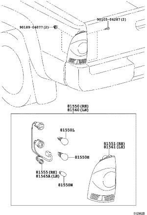 Tail Lamp Assembly Screw 90105-06287 for Toyota RAV4, Alphard G & Crown