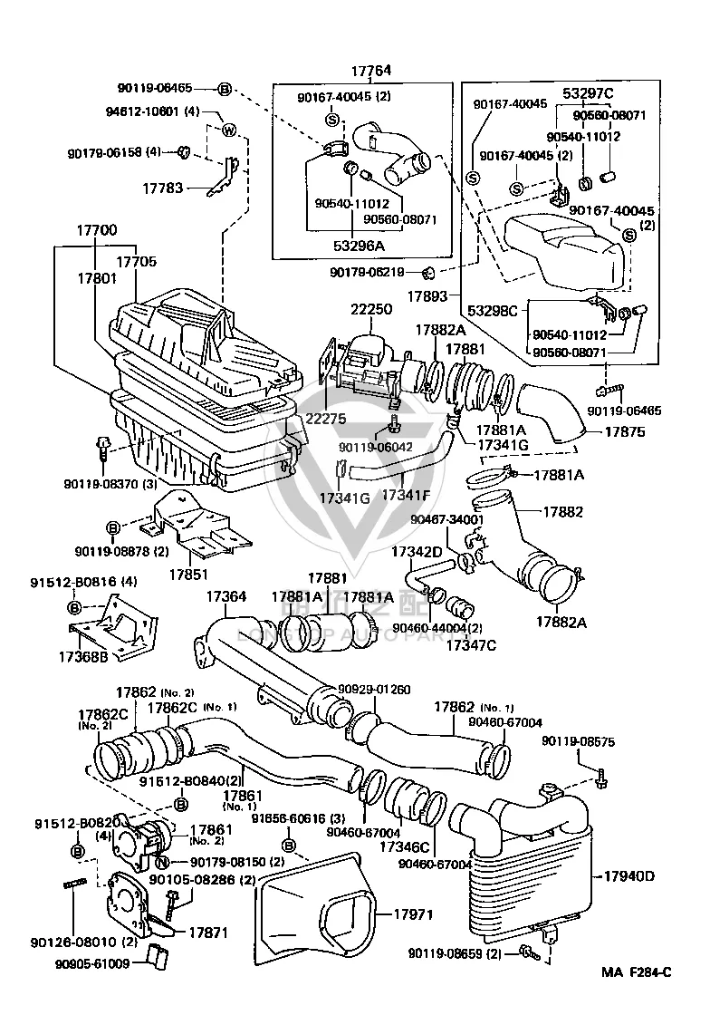 Bolt 90105-08286 for Toyota Celica