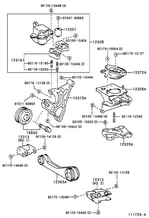 Flange Bolt 90105-10446 for Toyota Alphard, Dyna & Camry