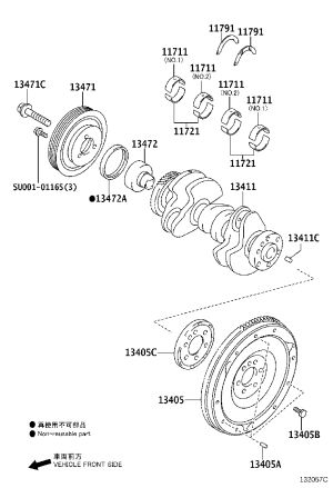Flywheel Bolt 90105-10463 for Toyota Yaris