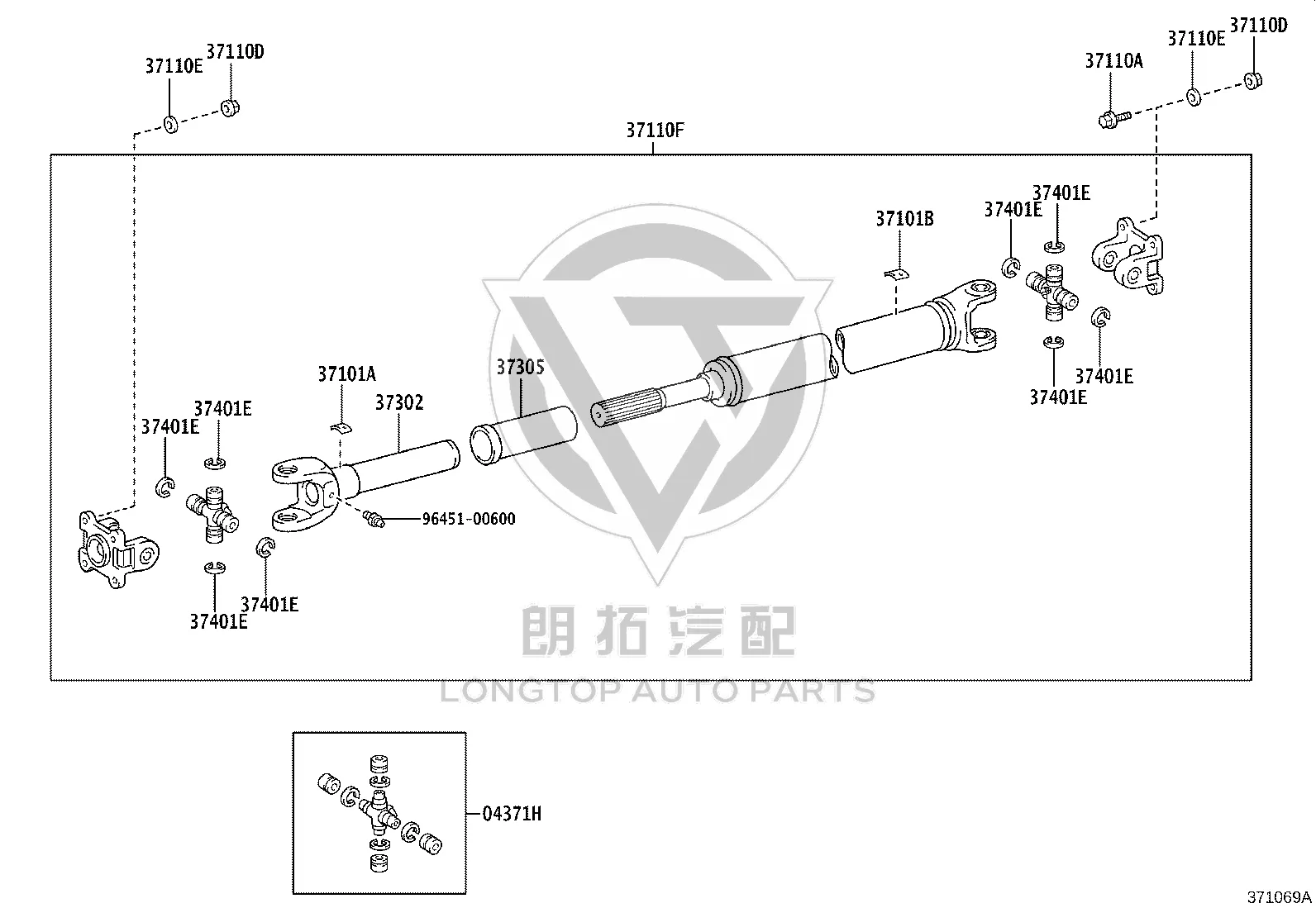 Bolt 90105-11013 for Toyota Coaster