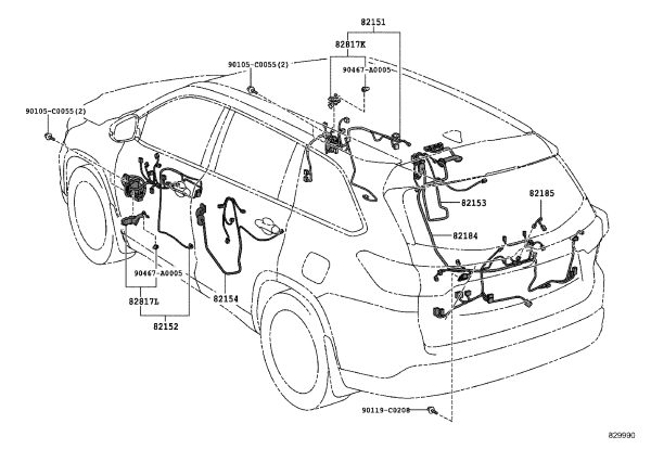 Rear Airbag Sensor (Right) 90105-C0055 for Toyota E'Z