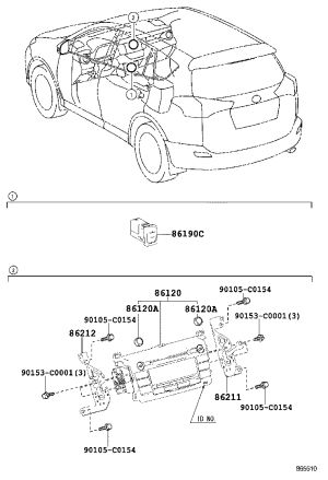 Bolt 90105-C0154 for Toyota RAV4