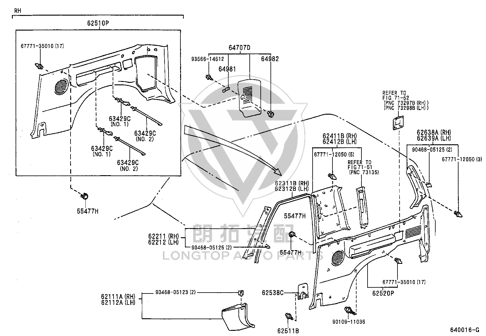 Bolt 90109-11036 for Toyota Wish, Land Cruiser 100 & Camry