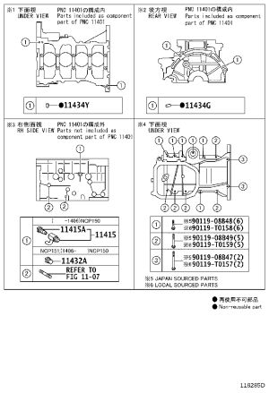 Bolt 90119-08B48 for Toyota COMFORT