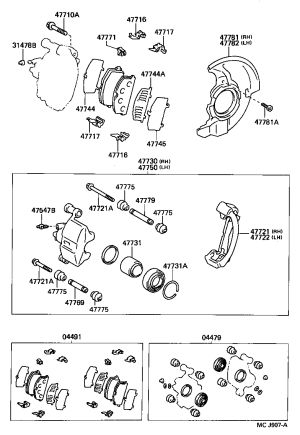 Front Brake Cylinder Bolt 90119-09004 for Toyota CORONA
