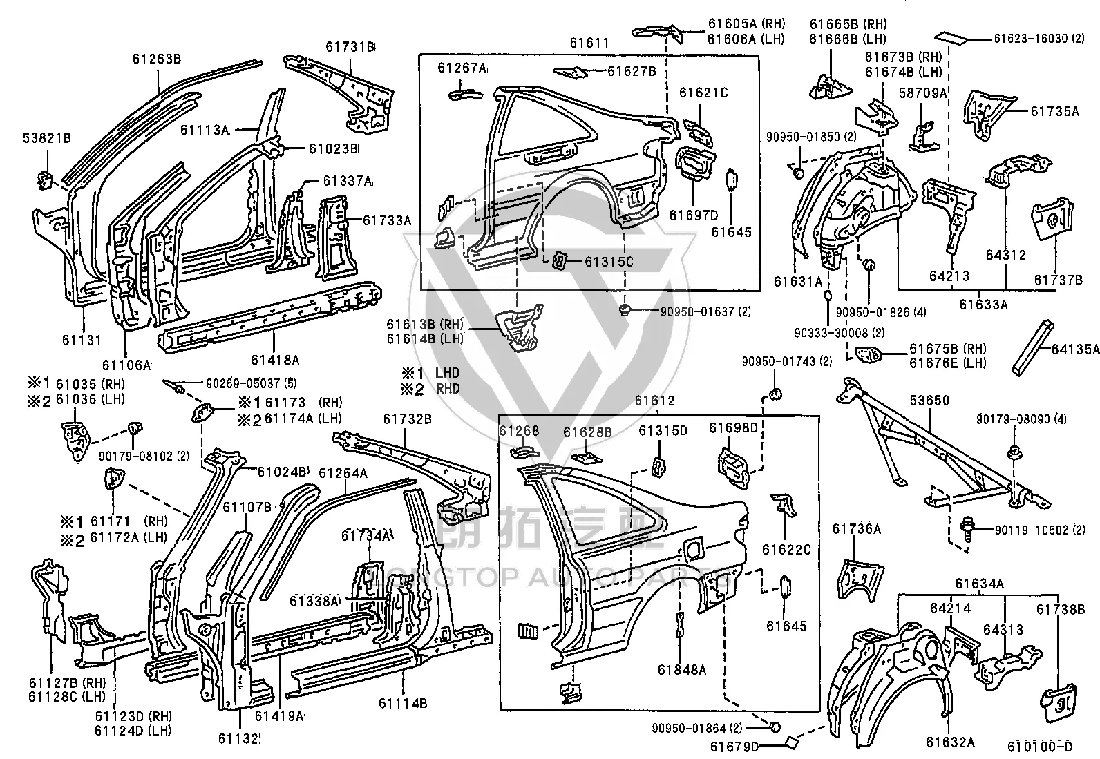 Bolt 90119-10502 for Toyota CELICA