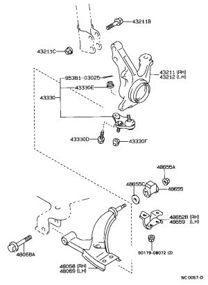 Front Lower Control Arm Bolt 90119-14023 for Toyota CORONA