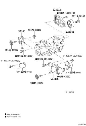 Bolt with Washer 90119-C0292 for Toyota RAV4