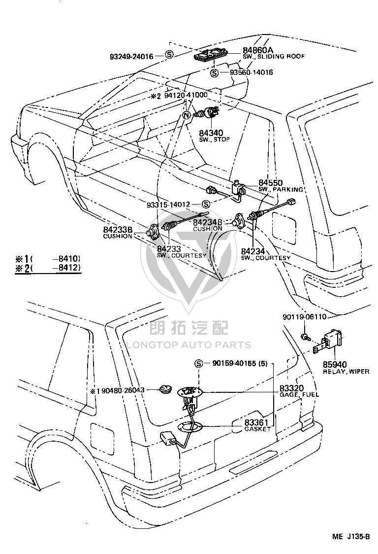 Bolt 90159-40155 for Toyota 4RUNNER