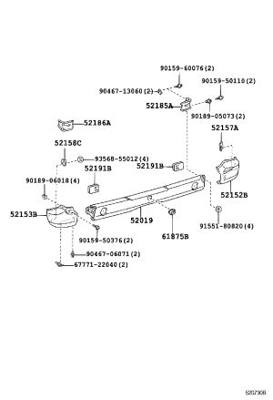 Bolt 90159-50110 for Toyota CORONA