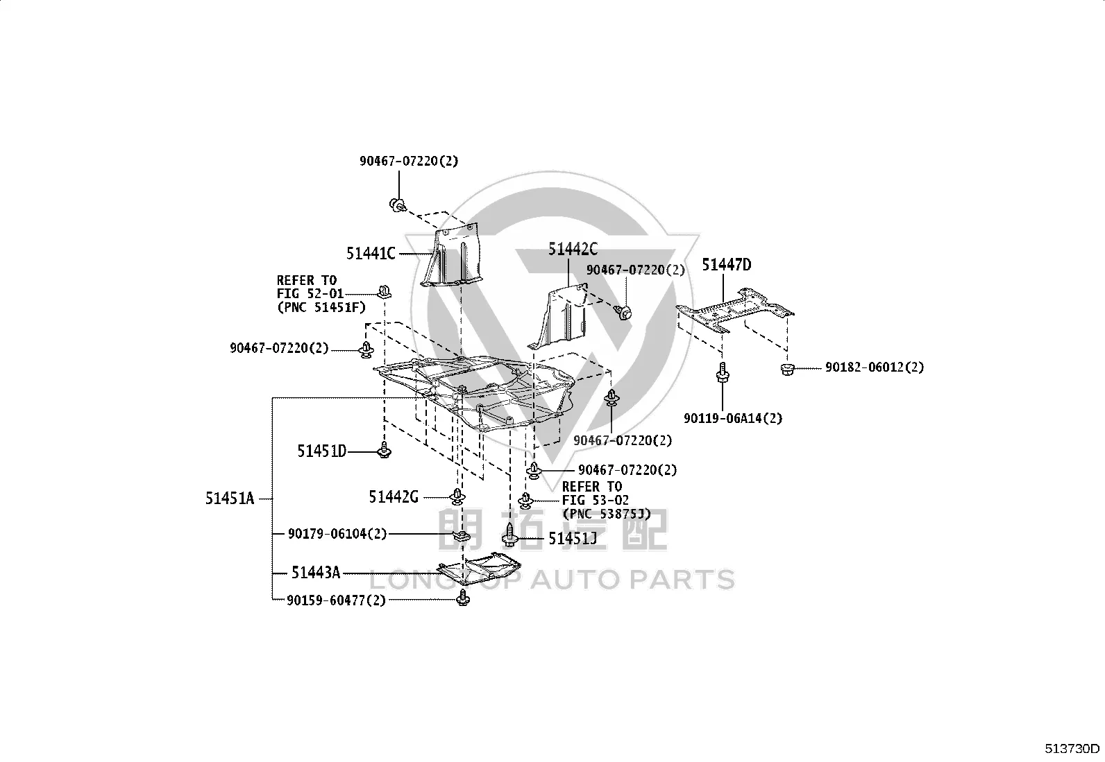Snap fastener 90159-60477 for Toyota AGYA
