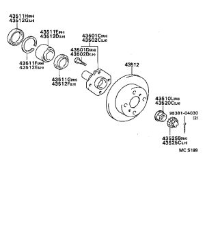 Rear Half Shaft Nut 90178-22001 for Toyota Celica