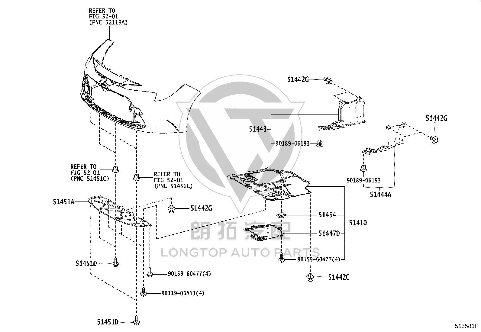 Snap Fastener 90179-06104 for Toyota ALPHARD