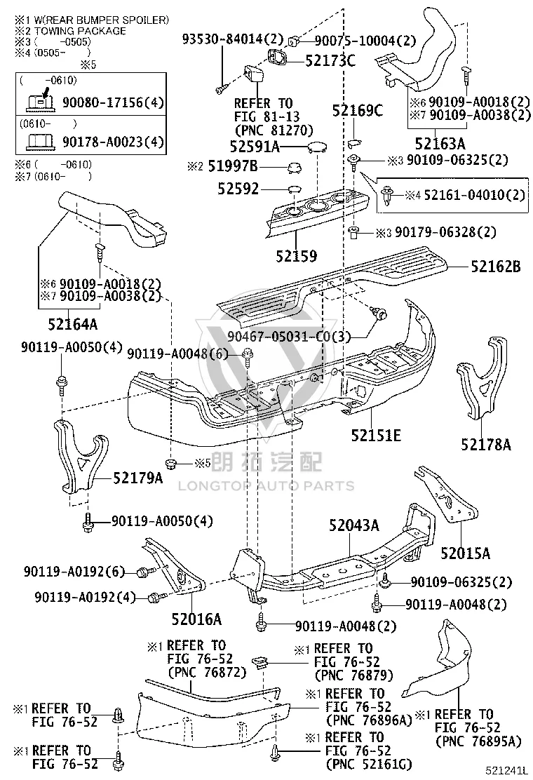 Nut 90179-06328 for Toyota Mark 2