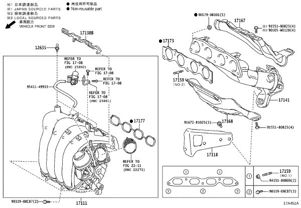 Nut 90179-08101 for Toyota AGYA
