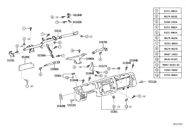 Nut 90179-08102 for Toyota 4RUNNER