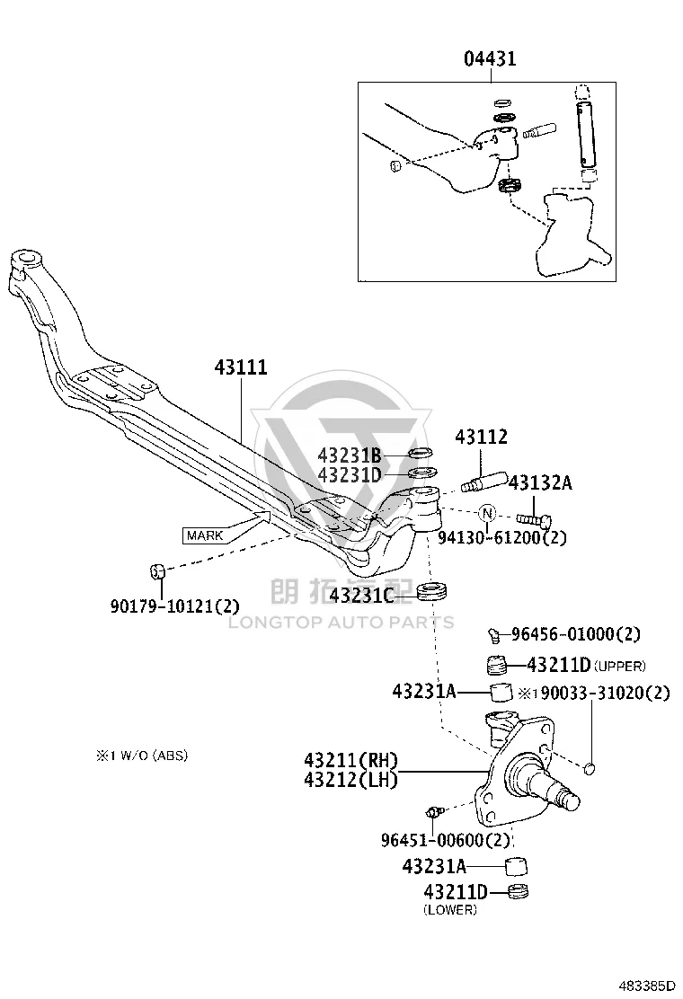 Nut 90179-10121 for Toyota Dyna 150, Dyna 200 & Dyna