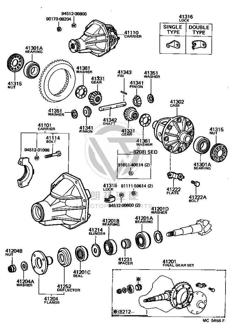 Nut 90179-18001 for Toyota Celica