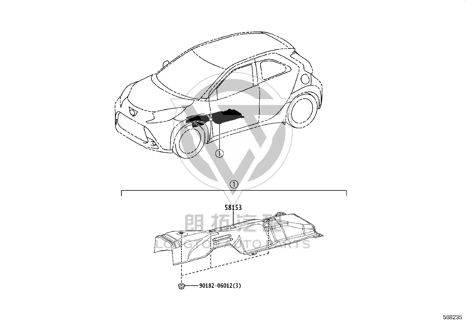 Nut 90182-06012 for Toyota 4Runner