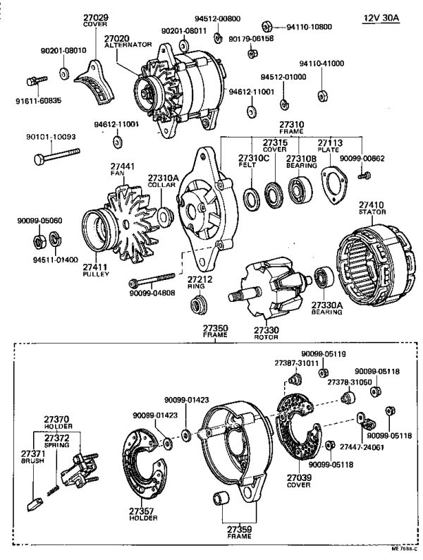 Washer 90201-08011 for Toyota Celica
