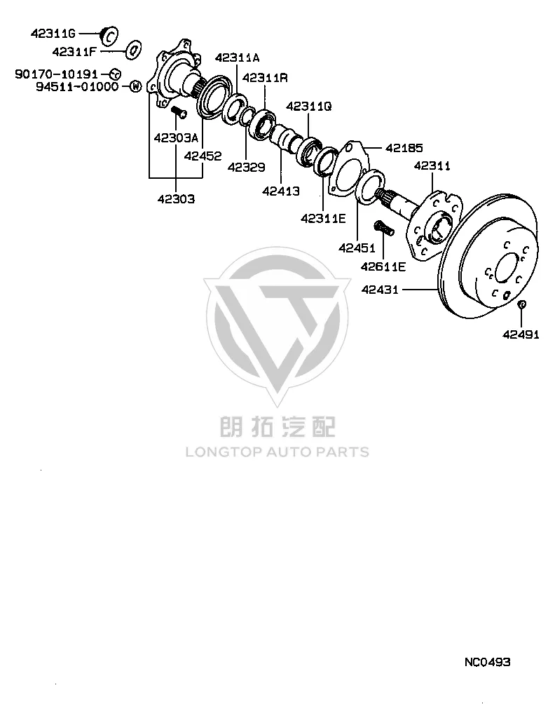 Flat Washer 90201-20017 for Toyota Crown