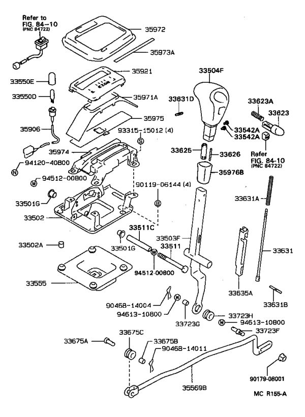 Shift Lever Button Stopper 90256-02004 for Toyota CRESSIDA