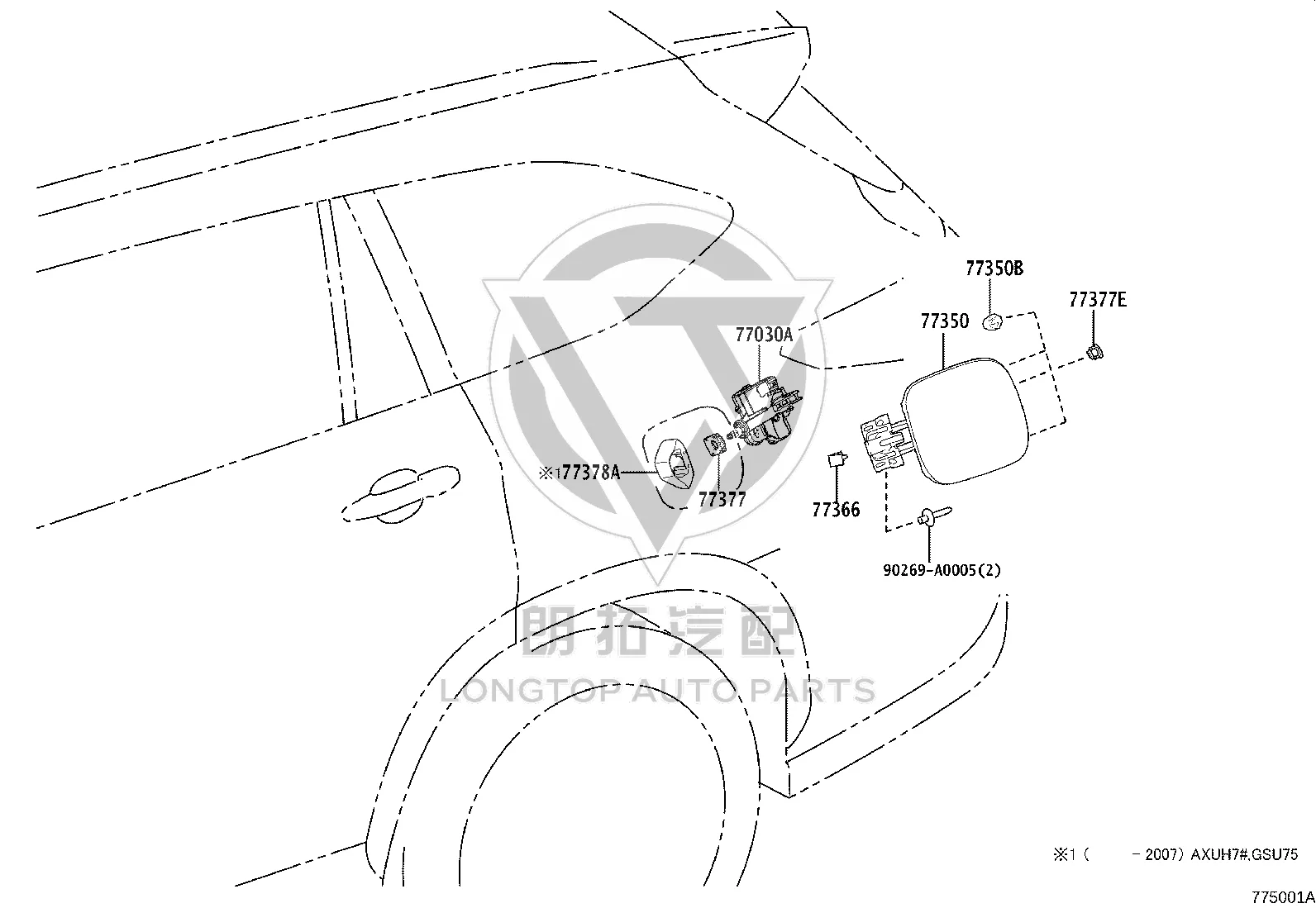 Rivet 90269-A0005 for Toyota Avalon