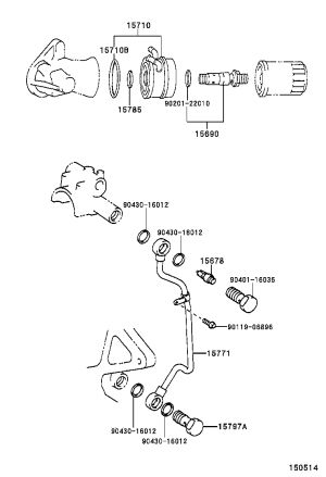 Engine Oil Cooler Gasket 90301-61004 for Toyota DYNA200