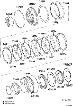 Rubber ring 90301-99144 for Toyota DYNA