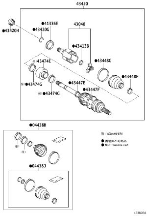 Front Axle Oil Seal 90311-34044 for Toyota Corolla