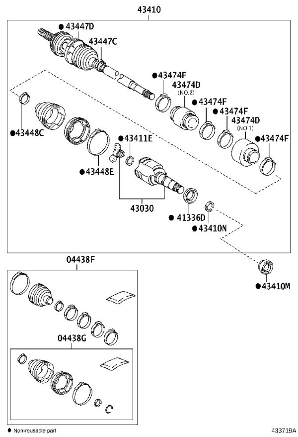 Front Axle Oil Seal 90311-35076 for Toyota Auris