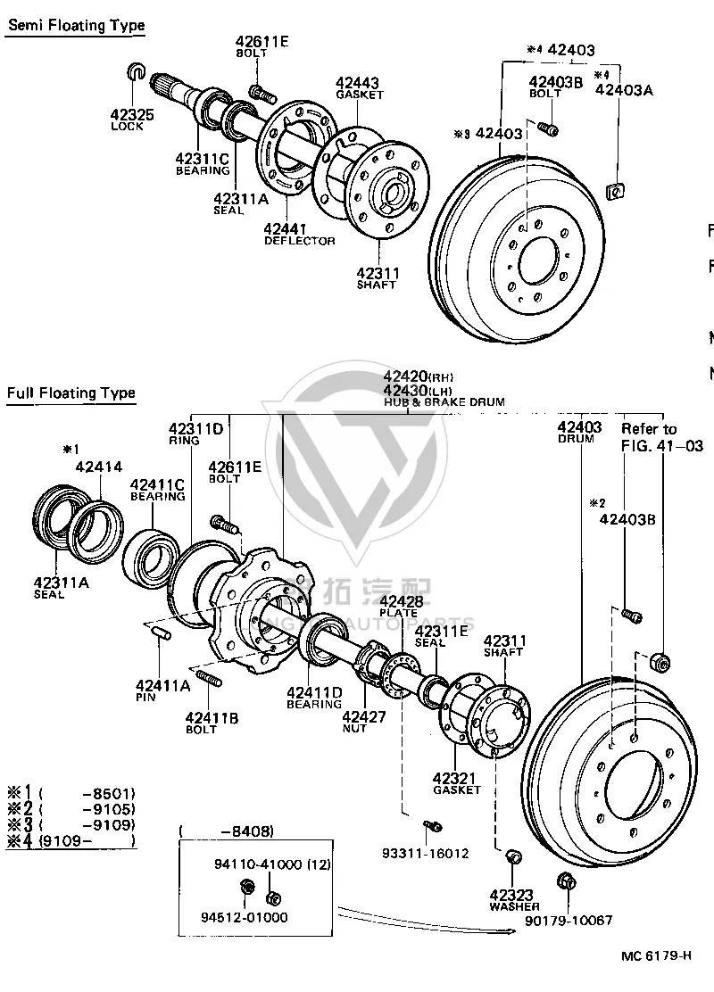 Rear Right Drive Shaft Oil Seal 90311-47001 for Toyota DYNA 150