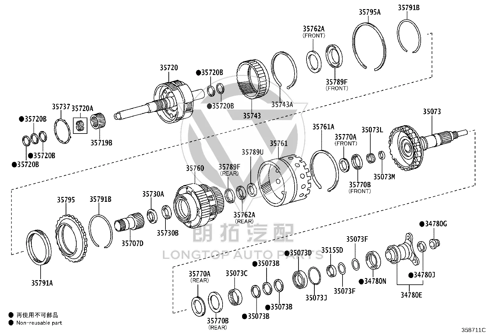 Needle Roller Bearing 90364-29003 for Toyota Crown