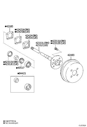 Rear Axle Shaft Oil Seal 90311-52059 for Toyota Celica