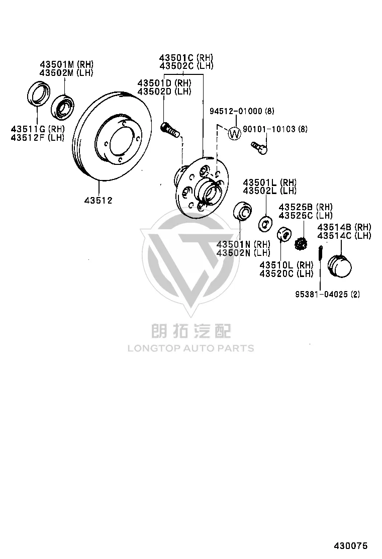Front Wheel Oil Seal 90311-61001 for Toyota T.U.V